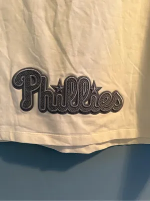 Pro Standard Philadelphia Phillies Women’s Ivory Reverse Short Sleeve T-Shirt thumbnail 9