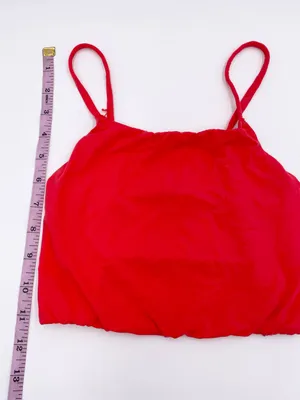 SKIMS Fits Everybody Strappy Back Cami Tank Size XXS Neon Coral Fitted Comfy thumbnail 7
