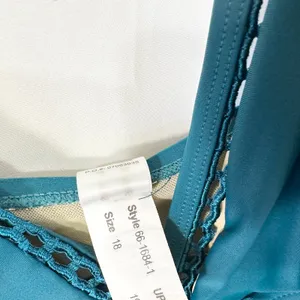 Swimsuits For All Plus‎ Size 18 One Piece Swimsuit Teal Blue Lattice Cut Out 353 thumbnail 11