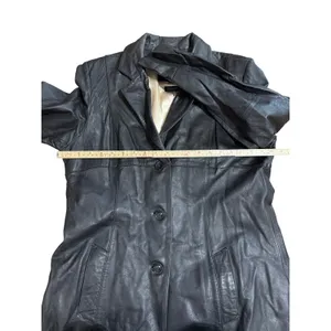 Wilsons Leather Black Genuine Leather Insulated‎ Trench Coat Women's Sz XL thumbnail 10