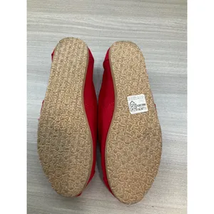 Toms Womens Alpargata Red Canvas Slip On‎ Flats thumbnail 6