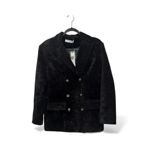 COMMENSE Retro Velvet Blazer COLOR - Black, Size Small NWT Oversized thumbnail 2