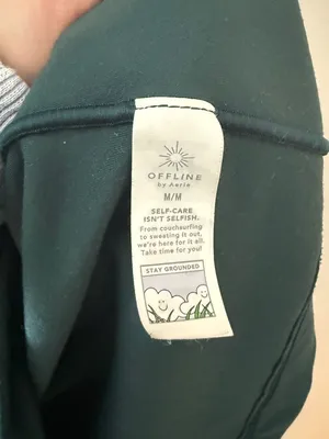 Aerie OFFLINE Real Me Full Zip Jacket Green M thumbnail 5