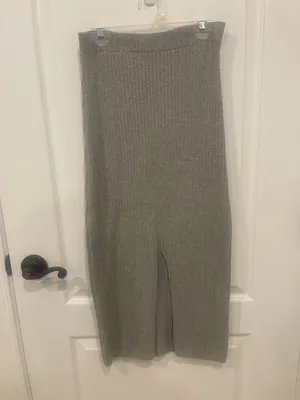Free People Skyline Midi Skirt, grey, size S thumbnail 2
