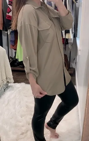 Jodifl tan tunic top size small new without tags thumbnail 1