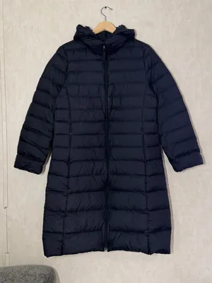 Uniqlo Women’s Ultra Light Down Long Coat Hooded in Black L thumbnail 2