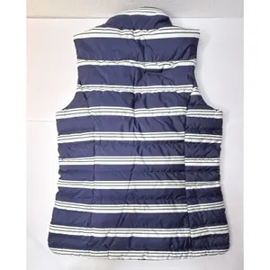 Lands End Women Sz M Blue Striped 600 Goose Down Puffer Vest Sailor Nautical New thumbnail 15