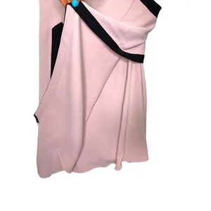 Misslook Pink Shift Dress size 10 Wrap Lined MIDI Business‎ Retro thumbnail 4