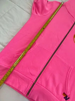 Aviator Nation Full Zip Hoodie Unisex Neon Pink Long Sleeve Pockets Logo Print L thumbnail 11