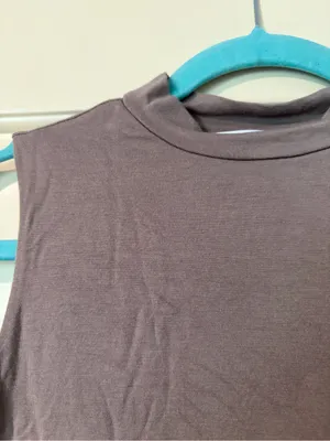 Wasabi & Mint Brown Mock Neck Sleeveless Tank Top Size S thumbnail 4