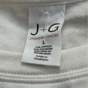 NEW Jasmine and Ginger Embroidered Wishlist Holiday Crewneck Women’s Large thumbnail 2