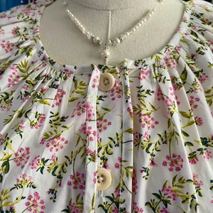 J.Crew Tie-Sleeve Button-Front Cotton Poplin Blouse Meadow Floral Cottagecore M thumbnail 5