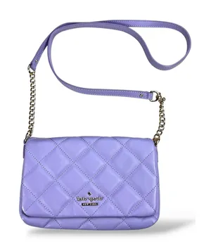 Kate Spade Emerson Place Vivenna Quilted Leather Crossbody Bag Lavender PWRU4229 thumbnail 1