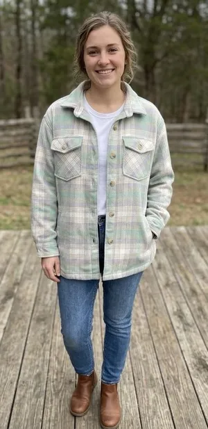NWT Members Mark Shacket size M relaxed fit thumbnail 1