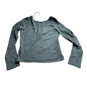 Madewell Large Olive Green Long Sleeve Scoopback Tee Cotton Modal Balletcore thumbnail 3