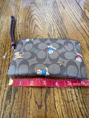 Coach Kittens in mittens Brown Signature Wristlet thumbnail 8