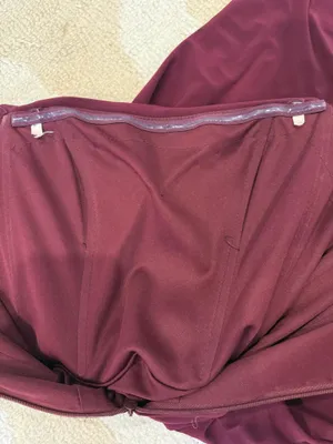 Faviana Glamour Burgundy Off Shoulder Bodycon Mini Dress Size 2 thumbnail 7