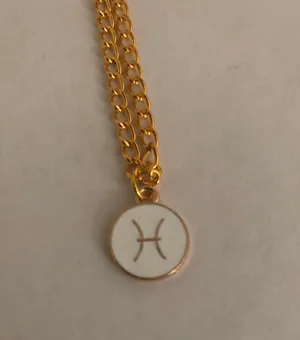 Pisces Zodiac Sign Pendant Necklace thumbnail 1