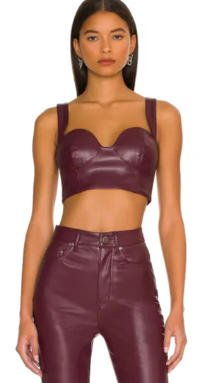 Revolve AFRM Koa Vegan Leather Top thumbnail 1