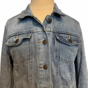 Women's Denim Jacket Blue Size S Casual Long Sleeve thumbnail 3