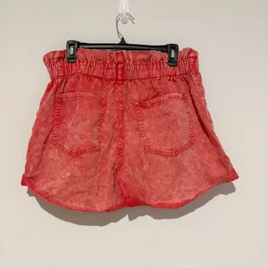 Wild‎ Fable Acid Wash Vintage Paperbag Shorts Red Size Large thumbnail 2