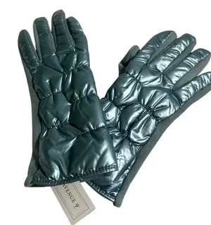 Avenue 9 Puffy Texting Gloves Blue Quilted‎ Winter Warm Insulated Womens thumbnail 1
