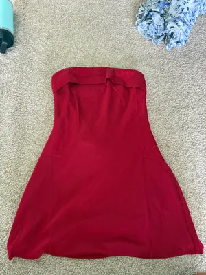 Selfie Leslie Red silk mini dress thumbnail 2