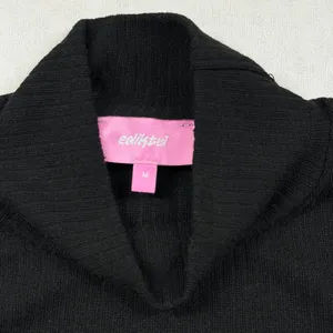 Edikted Women’s Black Ribbed Turtleneck Long Sleeve Top Size Medium thumbnail 2