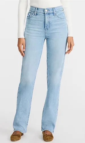 Express Modern Straight Super High Rise Jeans, Size 4R thumbnail 1