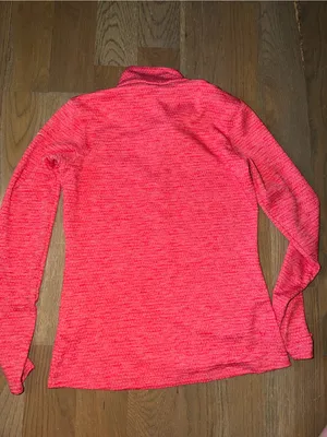 Women’s Nike Golf Pink Dry Fit Half-Zip Pullover sz Medium thumbholes thumbnail 2