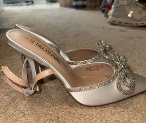 Sparkly White Heels Size 8 thumbnail 6