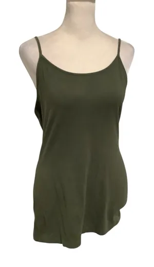 Time and Tru Olive Camisole Tank Top Size L thumbnail 1