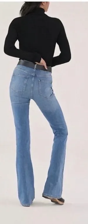 Anthropologie Pilcro Letterpress The Icon Flare Denim Jeans $148 High Rise NWT thumbnail 1