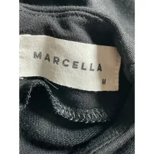 Marcella Women's Black Long Sleeve Mock Neck Pleated Fit & Flare Maxi Dress Sz M thumbnail 5