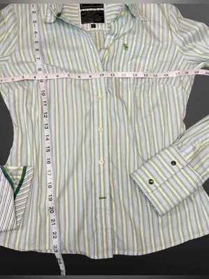 Vintage Ezra Fitch by Abercrombie & Fitch Y2K Button-Up 💚🩵 thumbnail 3