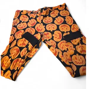 Halloween unsex lounge pants Size 4XL Hide and Eek - Pumpkin Print thumbnail 1