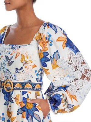 Farm Rio Romper M NWT Summer Flowers Off-White Floral Resort Trendy thumbnail 11