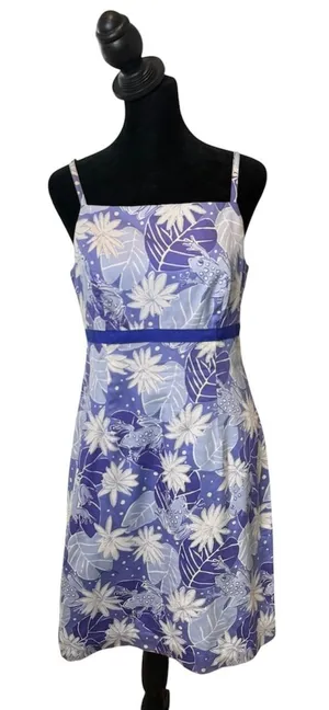 Vintage Lilly Pulitzer Prince Charming Frog Print Shift Dress Women 6 Blue thumbnail 1