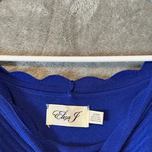 Eliza J Small Royal Blue Off Shoulder Ruffle Fit & Flare Cocktail Dress New thumbnail 7