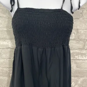 Urban Outfitters Out From Under Black Smocked Romper thumbnail 2