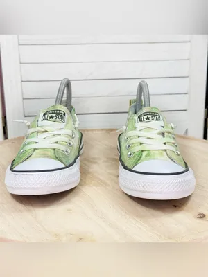 Converse Chuck Taylor All Star Shoreline‎ Slip On Sneakers Tie Dye Green 7.5 thumbnail 2