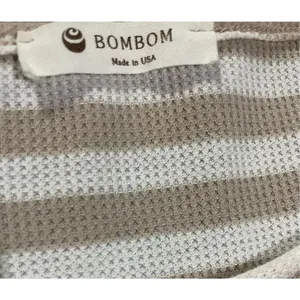 Bombom jersey knit soft ruffle short sleeve tan‎ ivory swing dress sz XL … thumbnail 3