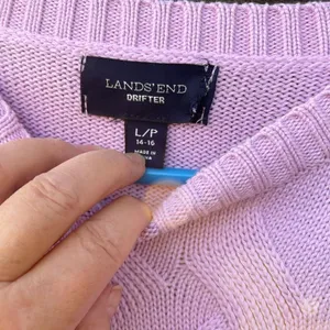 Land’s End size L P (14-16) 100% cotton basket weave sweater. thumbnail 2