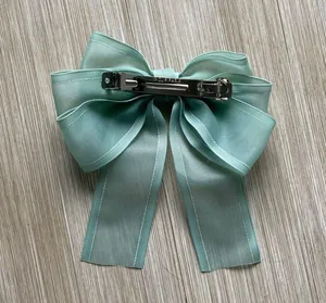 SeaFoam green Bow Clip thumbnail 2