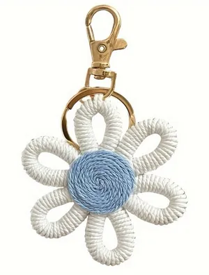 White daisy/sunflower keychain thumbnail 1