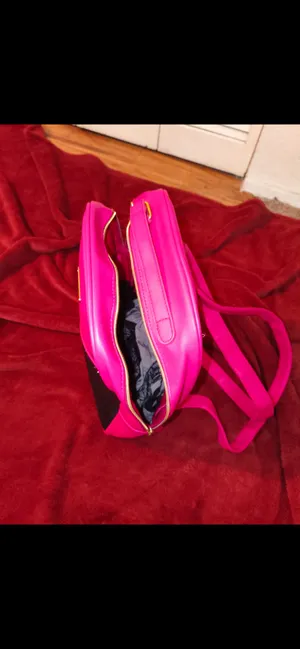 Juicy Couture Hot Pink & Black Faux Leather Backpack Sequence thumbnail 5