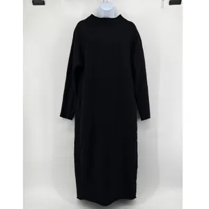 Frank & Eileen Black Isabelle Funnel Neck Triple Fleece Sweatshirt Midi Dress S‎ thumbnail 3