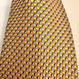 Ashton Rhodes Vintage Silk Tie Mens Gold Multicolor Geometric Necktie Office thumbnail 6