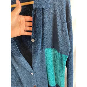 Lord & Taylor Patchwork Longline Cardigan Sweater size Large thumbnail 3