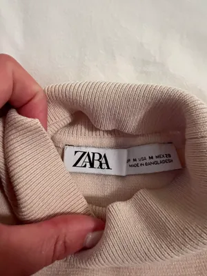 ZARA High Neck Sleeveless Cream Top thumbnail 3
